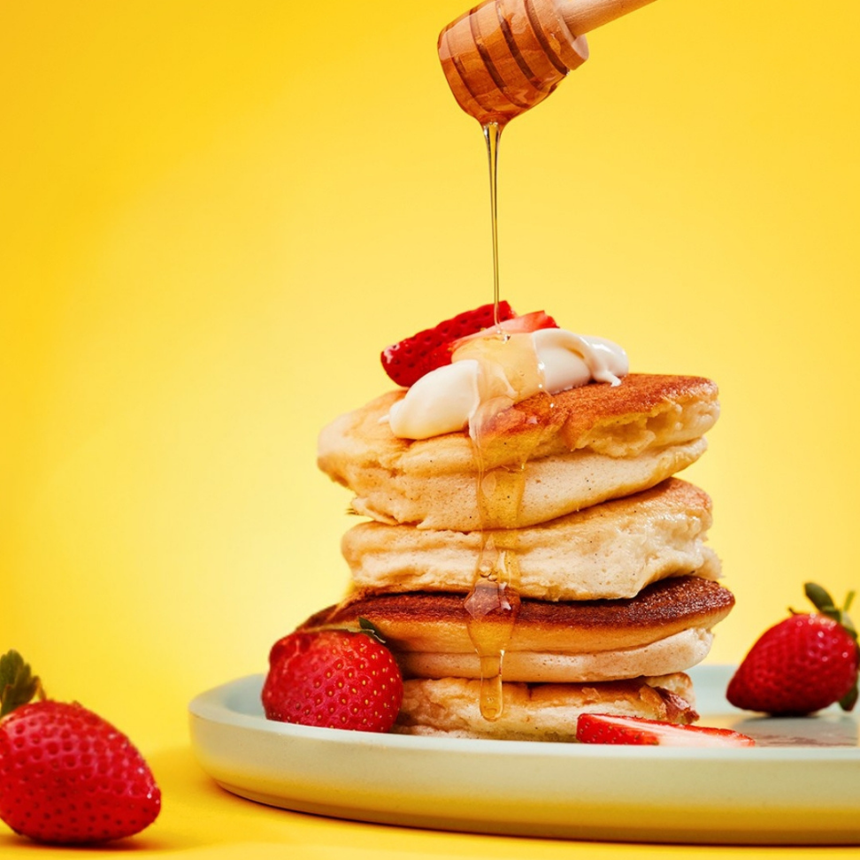 Fluffy Honey Pancakes